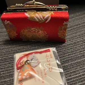Elegant Red Floral Jewelry Case 3in